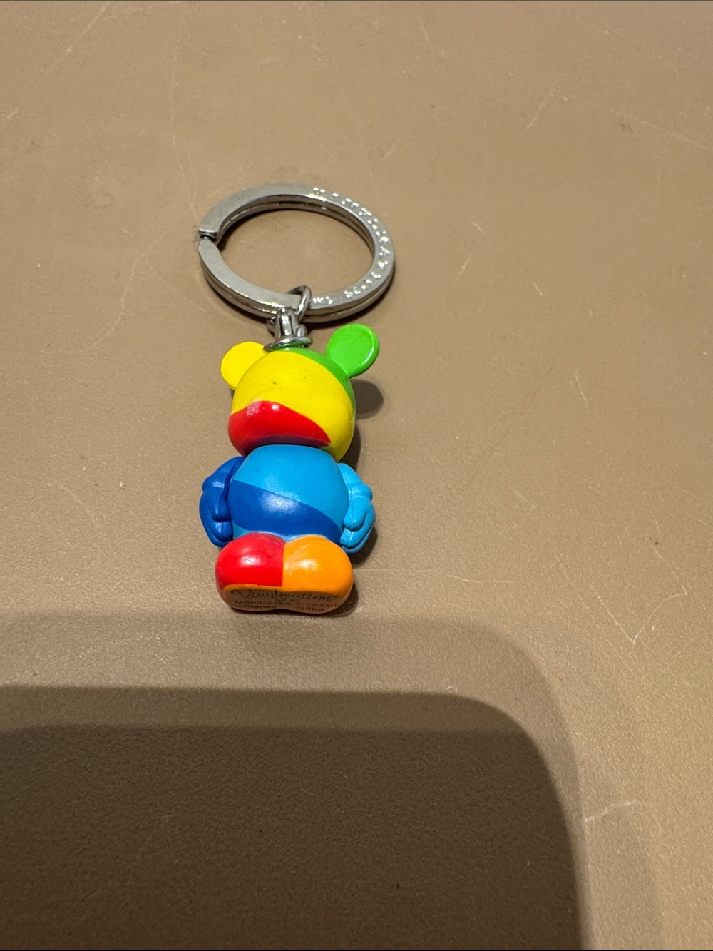 Disney Multicolor Rainbow vinylmation jr Keychain Charm goofy candy co